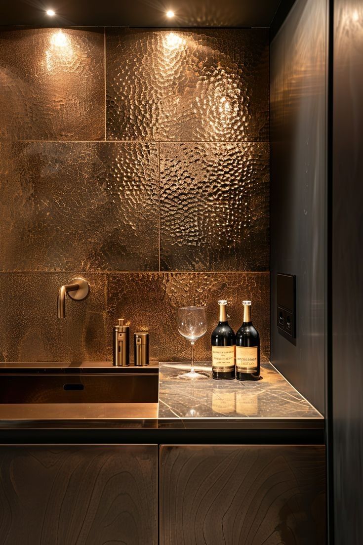 Пример использования в интерьере Жидкий металл для кухни